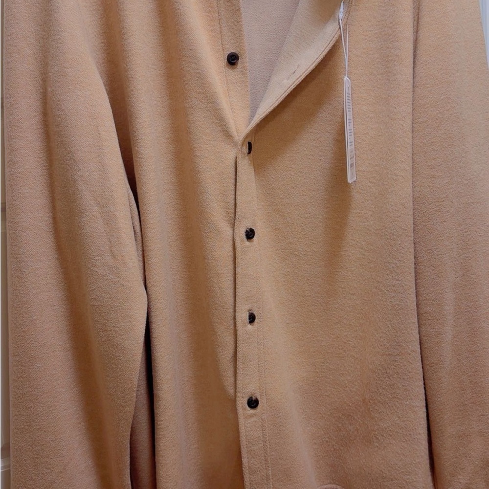 7 Diamonds Light Tan Shirt with Black Buttons